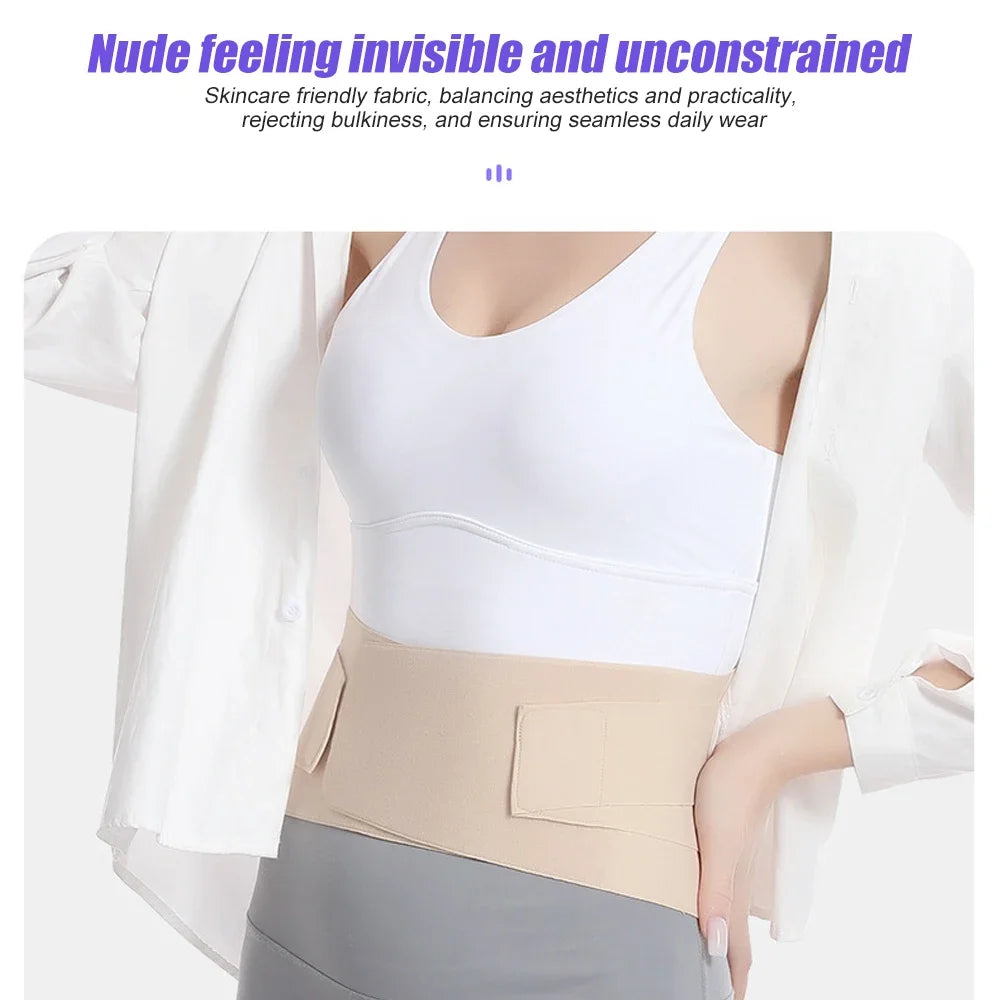 1 Pcs Adjustable Ultra Thin Back Brace with Lumbar Pad, Flexible Supports, Back Brace for Lower Back, Sciatica Scoliosis Relief