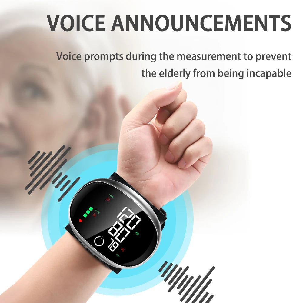 Automatic Wrist BP Monitor with Voice Readout | LCD Smart Touch