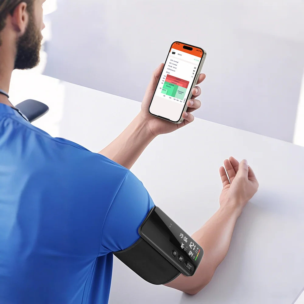Yongrow Smart BP Monitor | LED Display | App-Connected Heart Rate Tracking
