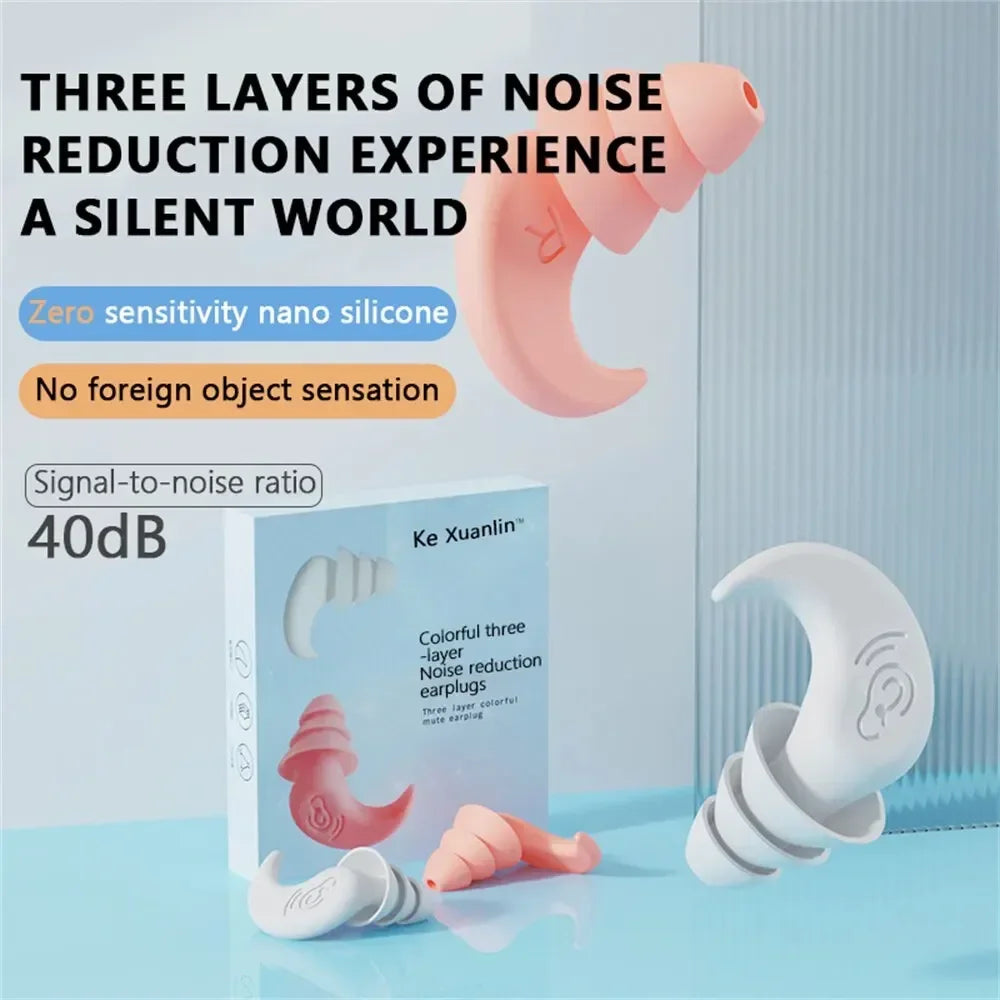 Anti Noise Silicone Waterproof Ear Plugs
