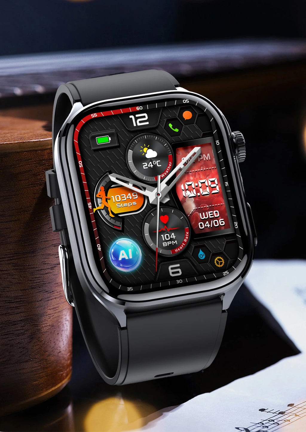 2025 Advanced Health Smart Watch for Men | ECG, Blood Pressure, Blood Oxygen