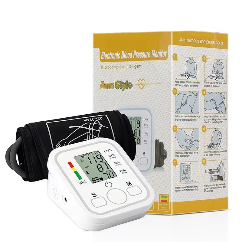 Electric Arm Voice Reading Blood Pressure Monitor | Backlit LCD | WHO Interpretation