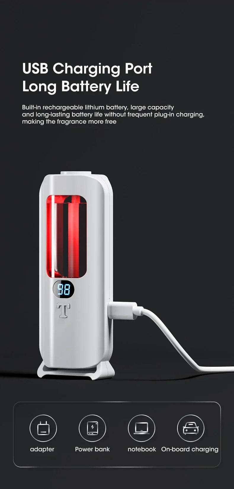 Rechargeable Aromatic Diffuser with 5 Modes