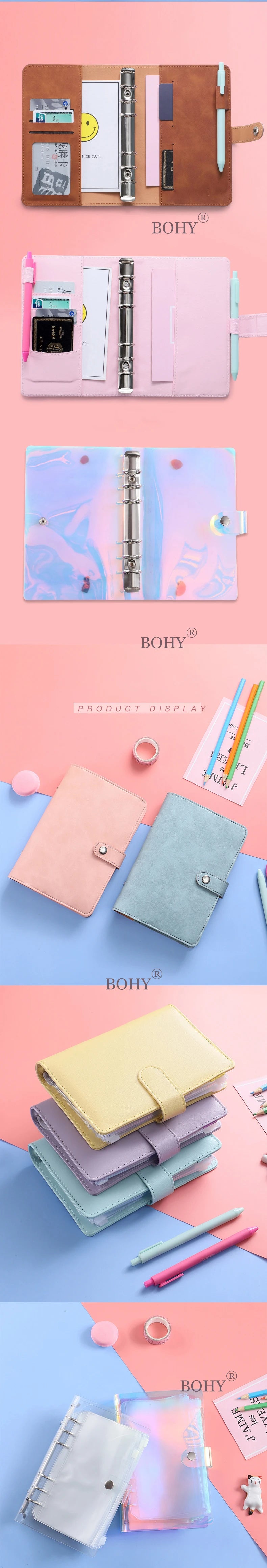 A6 Leather Budget Binder Notebook