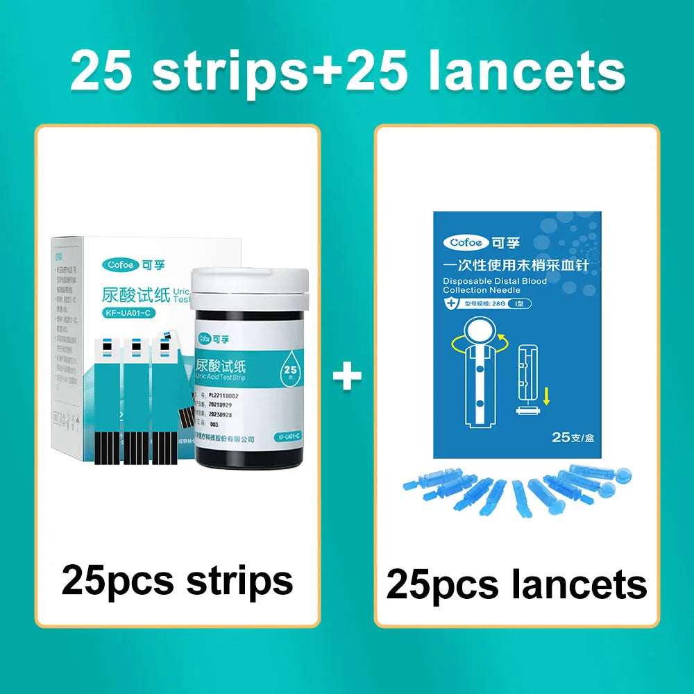 Cofoe Uric Acid Monitor  With Test Strips