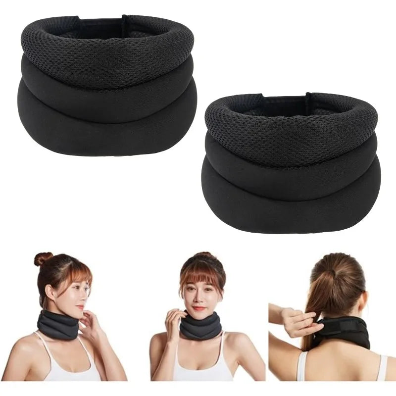 Neck Support for Snoring Adjustable Neck Brace for Sleep 3-Stage Soft Cervical Collar for Sleeping