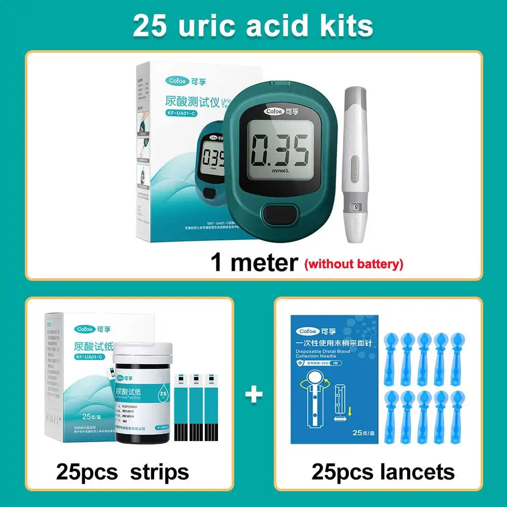Cofoe Uric Acid Monitor  With Test Strips