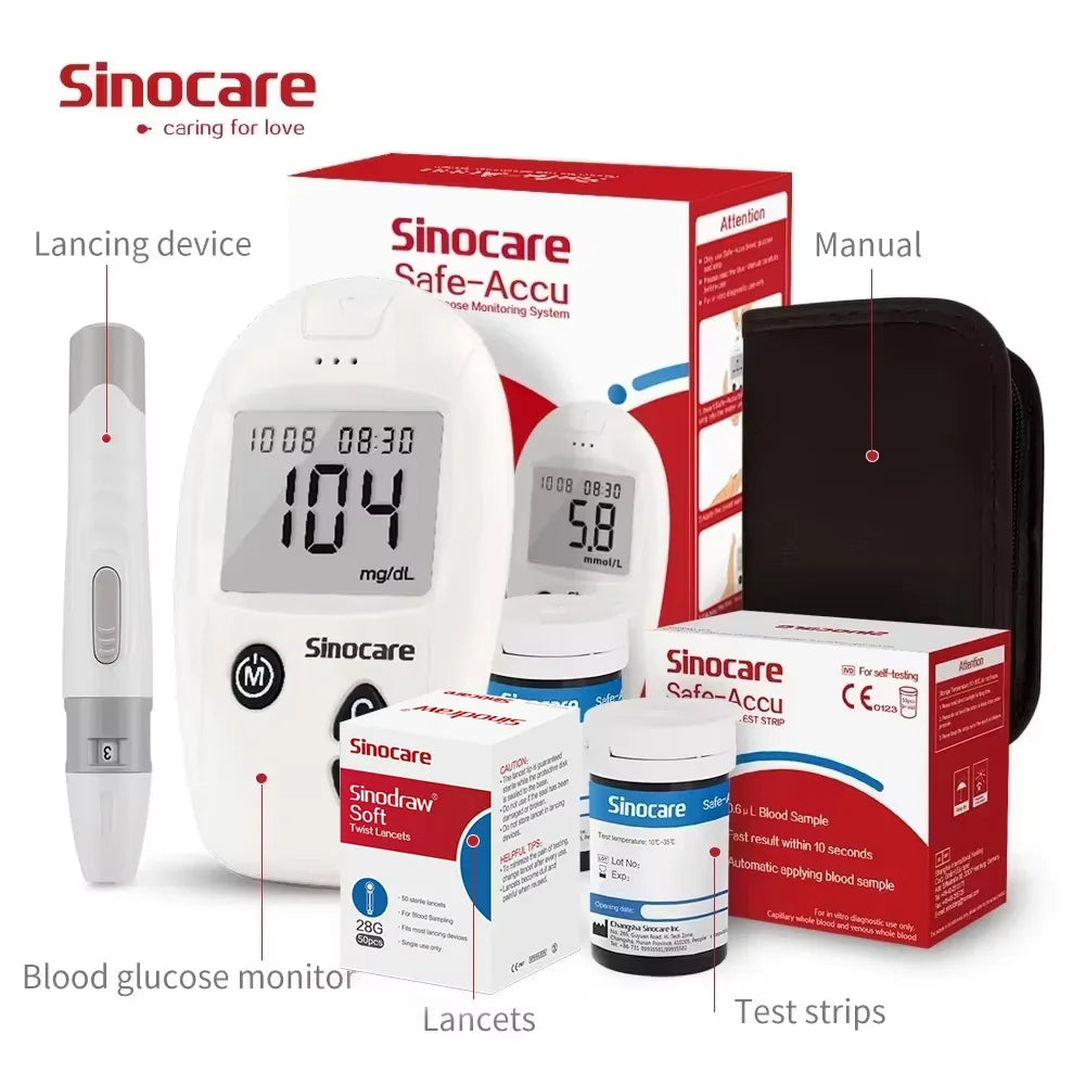 Sinocare Glucometer Kit