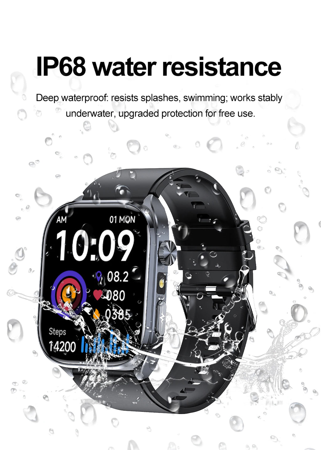 2025 Advanced Health Smart Watch for Men | ECG, Blood Pressure, Blood Oxygen