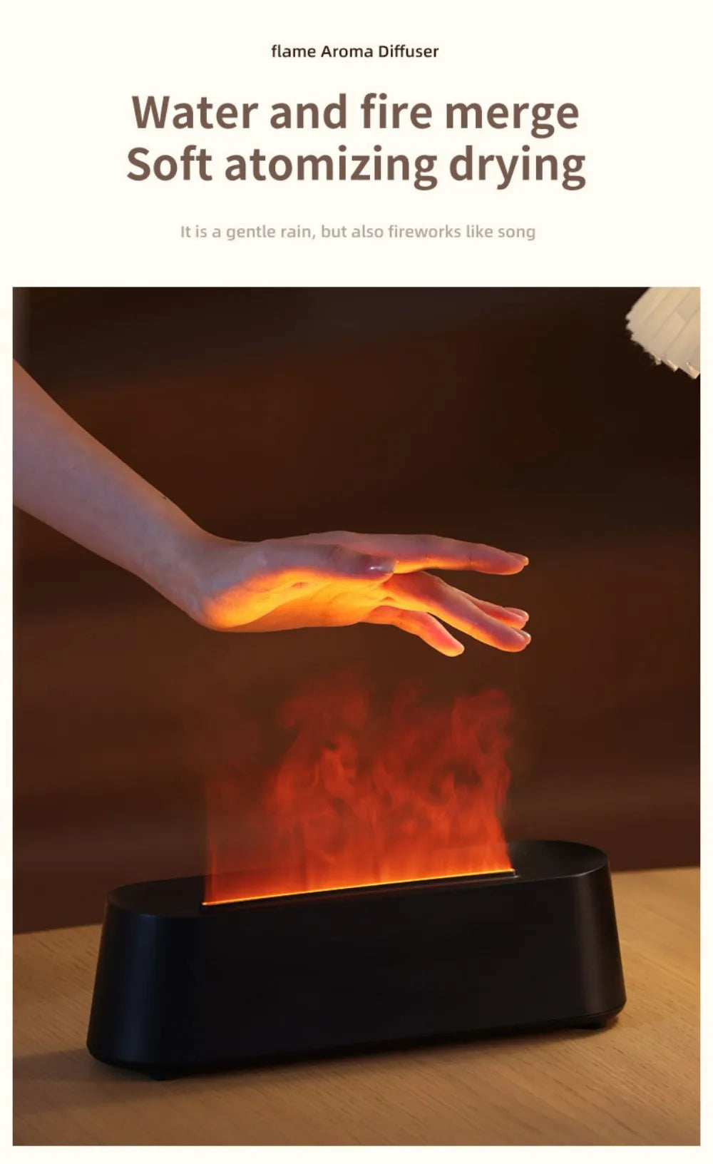 Humidifier Flame Aromatherapy Diffuser.