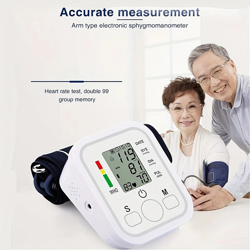 Electric Arm Voice Reading Blood Pressure Monitor | Backlit LCD | WHO Interpretation