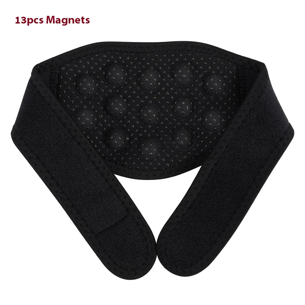 13/19pcs Magnetic Self-heating Neck Brace Tourmaline Infrared Therapy Pain Relief Cervical Protection Neck Support Belt Neck