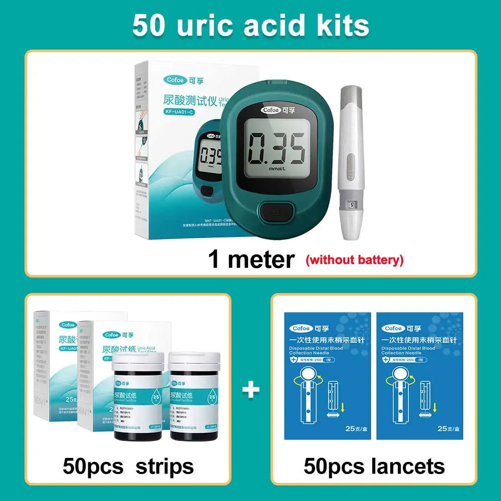 Cofoe Uric Acid Monitor  With Test Strips