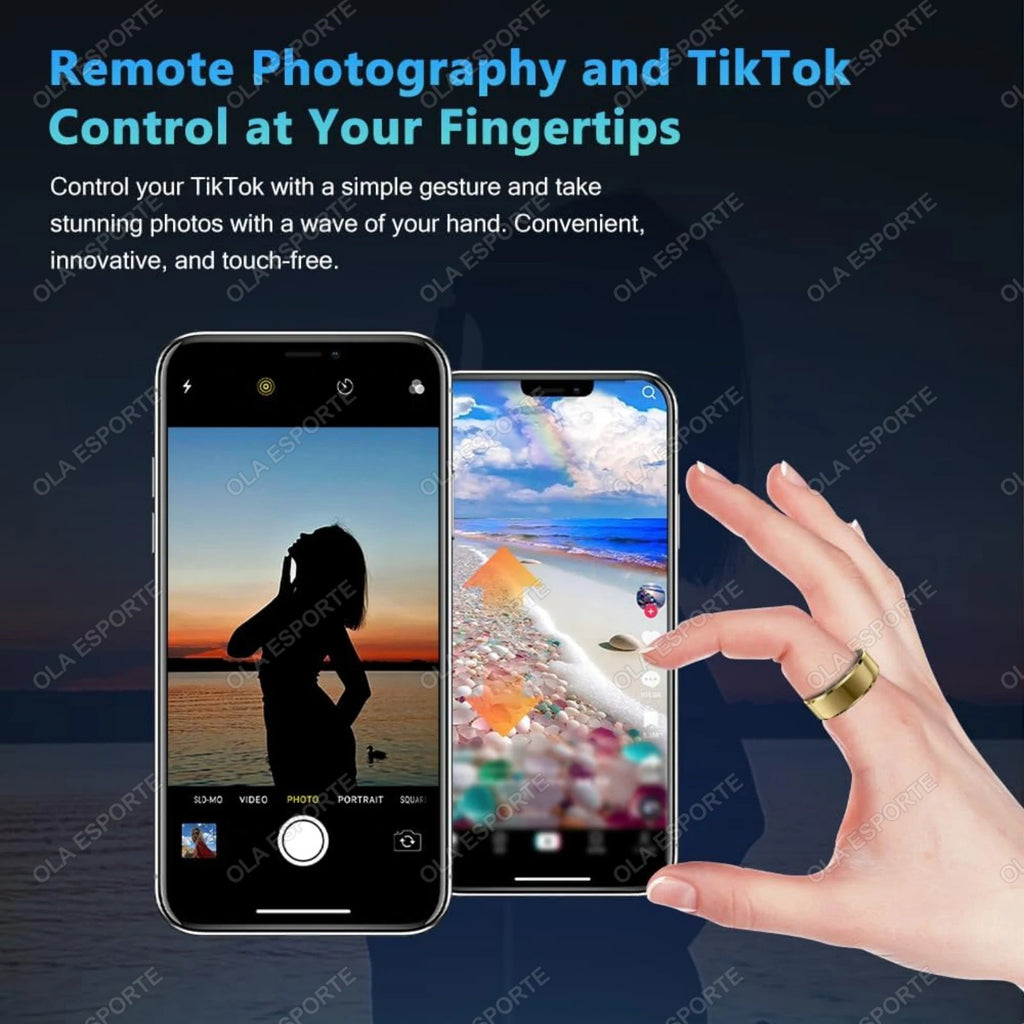 2025 Premium Smart Ring | IP68 Waterproof | Blood Pressure, Heart Rate & Sleep Tracking