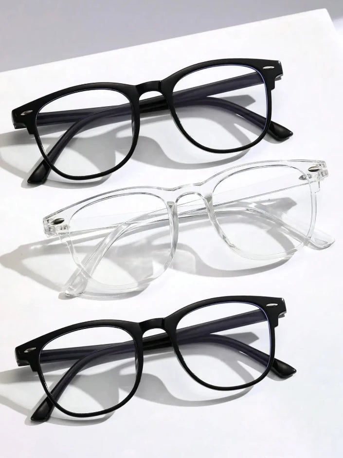 Trendy Anti-Blue Light Clear Glasses