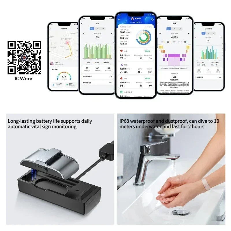 AI Smart Health Bracelet | Blood Pressure, Sleep & Heart Rate Monitor