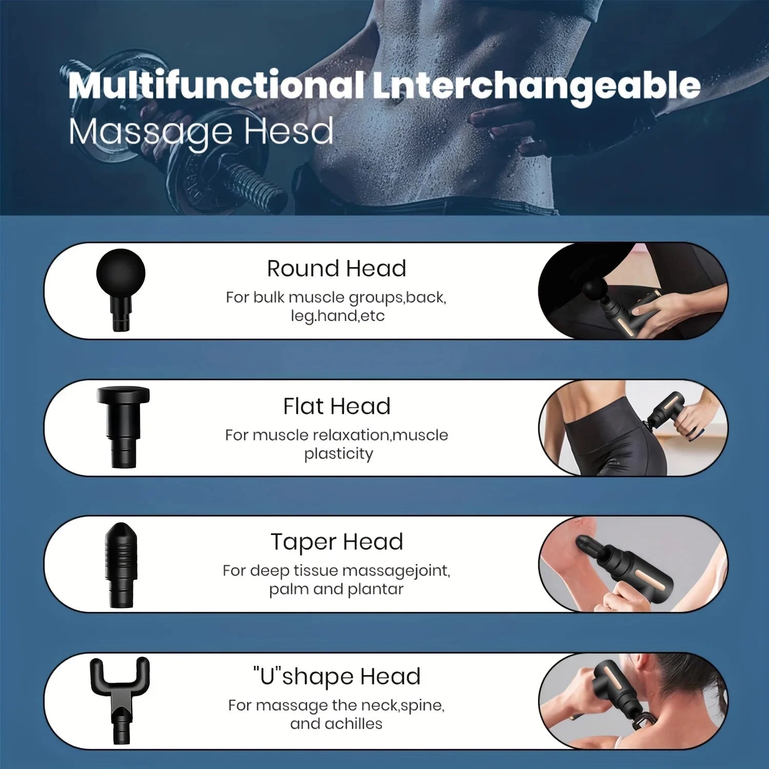 Portable Fascia Gun Vibration Massage