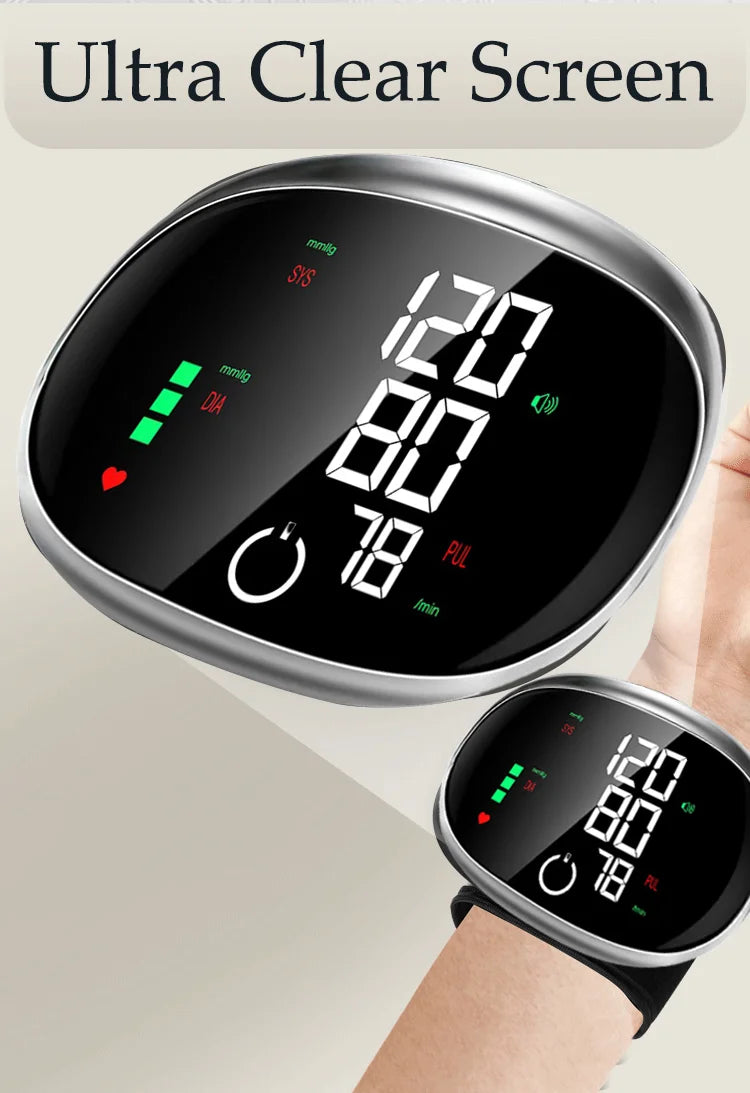 Automatic Wrist BP Monitor with Voice Readout | LCD Smart Touch